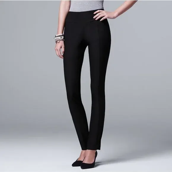 SIMPLY VERA VERA WANG Skinny Black Dress Pants | S - Picture 1 of 7